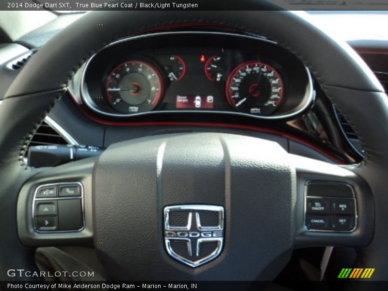True Blue Pearl Coat / Black/Light Tungsten 2014 Dodge Dart SXT