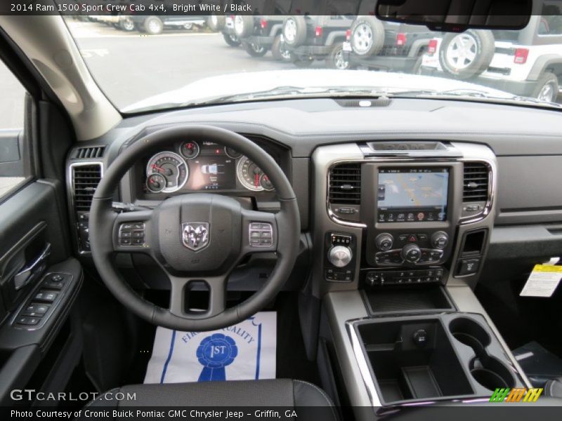 Bright White / Black 2014 Ram 1500 Sport Crew Cab 4x4