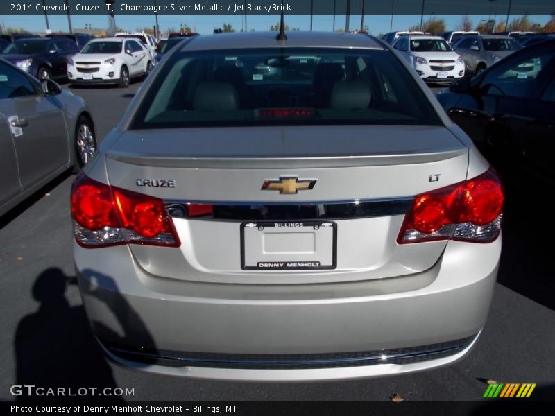 Champagne Silver Metallic / Jet Black/Brick 2014 Chevrolet Cruze LT