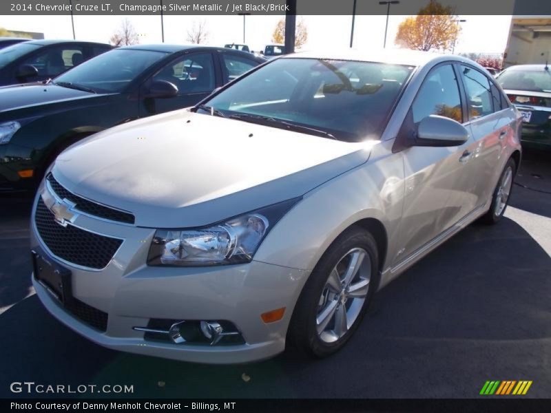 Champagne Silver Metallic / Jet Black/Brick 2014 Chevrolet Cruze LT