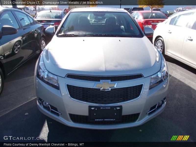 Champagne Silver Metallic / Jet Black/Brick 2014 Chevrolet Cruze LT