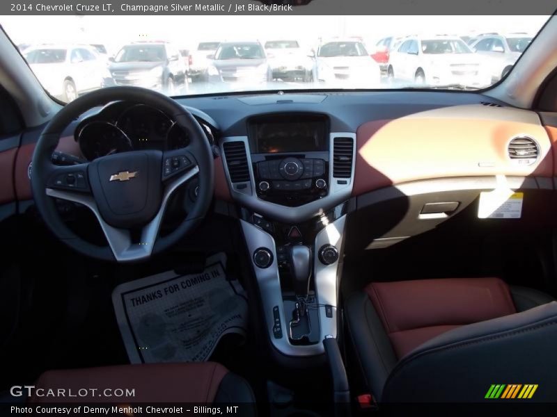 Champagne Silver Metallic / Jet Black/Brick 2014 Chevrolet Cruze LT