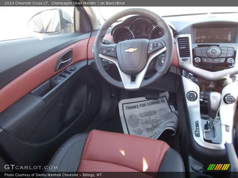 Champagne Silver Metallic / Jet Black/Brick 2014 Chevrolet Cruze LT