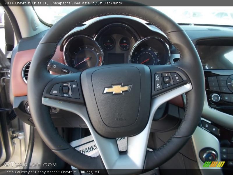 Champagne Silver Metallic / Jet Black/Brick 2014 Chevrolet Cruze LT