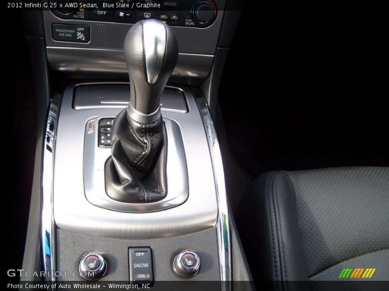  2012 G 25 x AWD Sedan 7 Speed Automatic Shifter