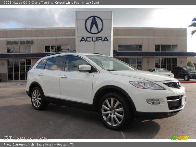 Crystal White Pearl Mica / Sand 2008 Mazda CX-9 Grand Touring