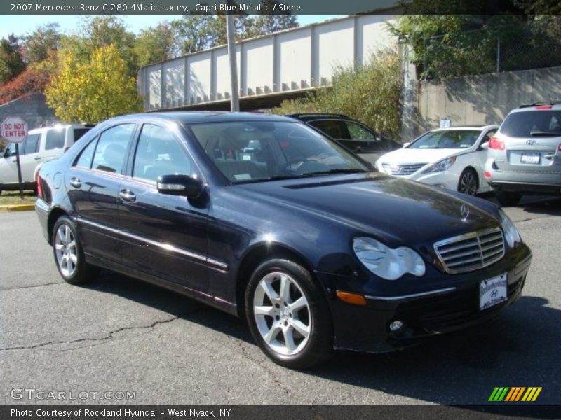 Capri Blue Metallic / Stone 2007 Mercedes-Benz C 280 4Matic Luxury