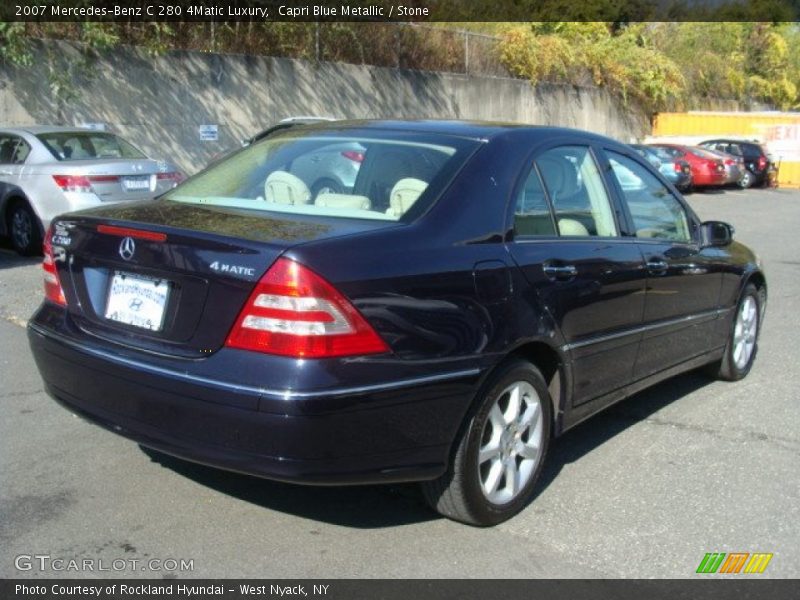 Capri Blue Metallic / Stone 2007 Mercedes-Benz C 280 4Matic Luxury