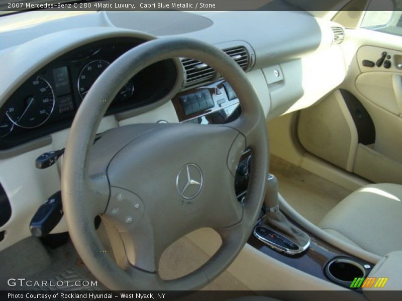 Capri Blue Metallic / Stone 2007 Mercedes-Benz C 280 4Matic Luxury