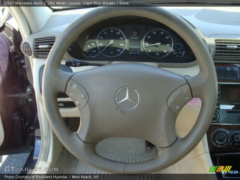 Capri Blue Metallic / Stone 2007 Mercedes-Benz C 280 4Matic Luxury