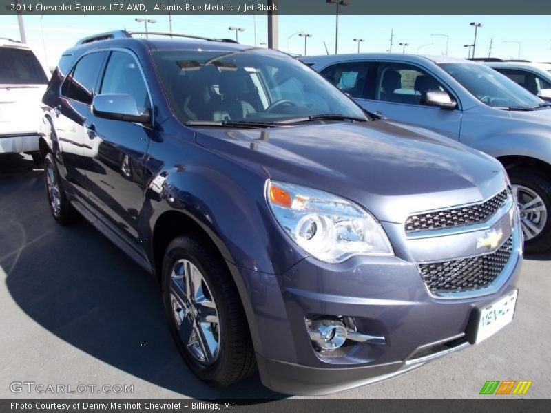Atlantis Blue Metallic / Jet Black 2014 Chevrolet Equinox LTZ AWD