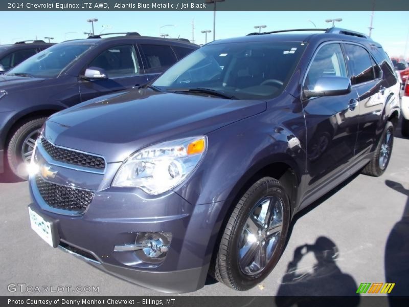 Atlantis Blue Metallic / Jet Black 2014 Chevrolet Equinox LTZ AWD