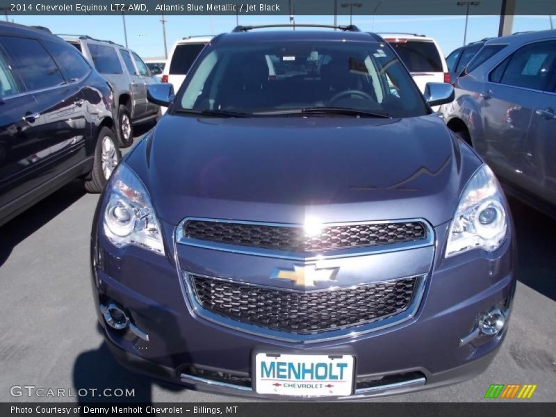 Atlantis Blue Metallic / Jet Black 2014 Chevrolet Equinox LTZ AWD