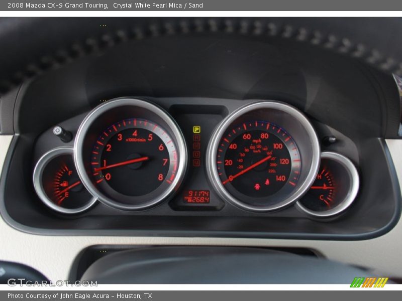 Crystal White Pearl Mica / Sand 2008 Mazda CX-9 Grand Touring