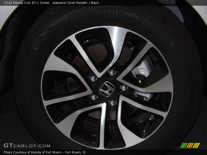 Alabaster Silver Metallic / Black 2013 Honda Civic EX-L Sedan