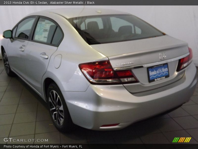 Alabaster Silver Metallic / Black 2013 Honda Civic EX-L Sedan