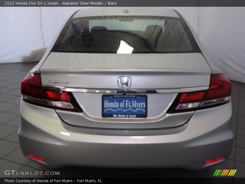 Alabaster Silver Metallic / Black 2013 Honda Civic EX-L Sedan