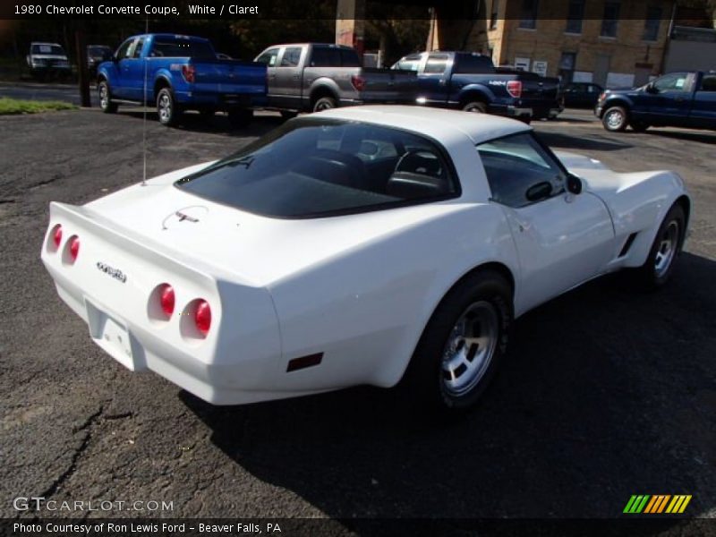 White / Claret 1980 Chevrolet Corvette Coupe