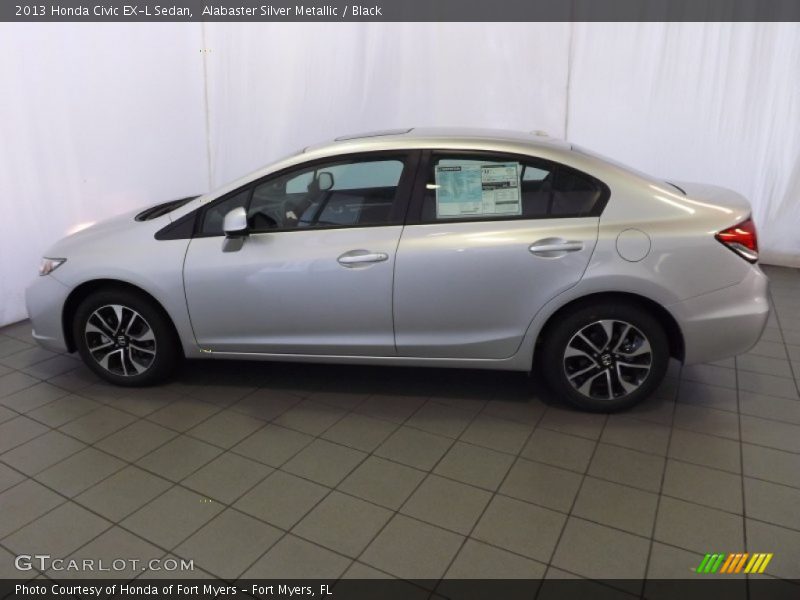 Alabaster Silver Metallic / Black 2013 Honda Civic EX-L Sedan