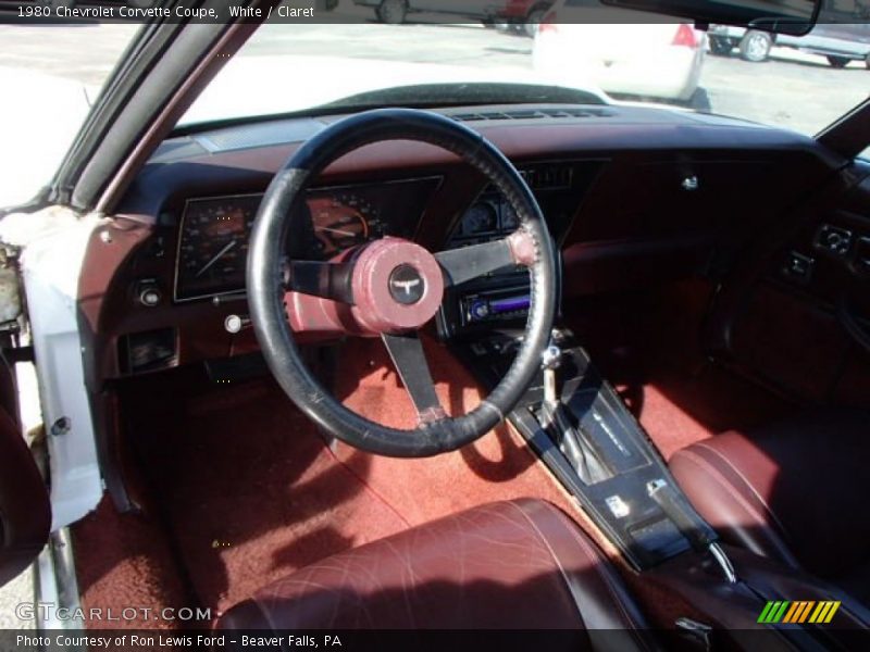 White / Claret 1980 Chevrolet Corvette Coupe