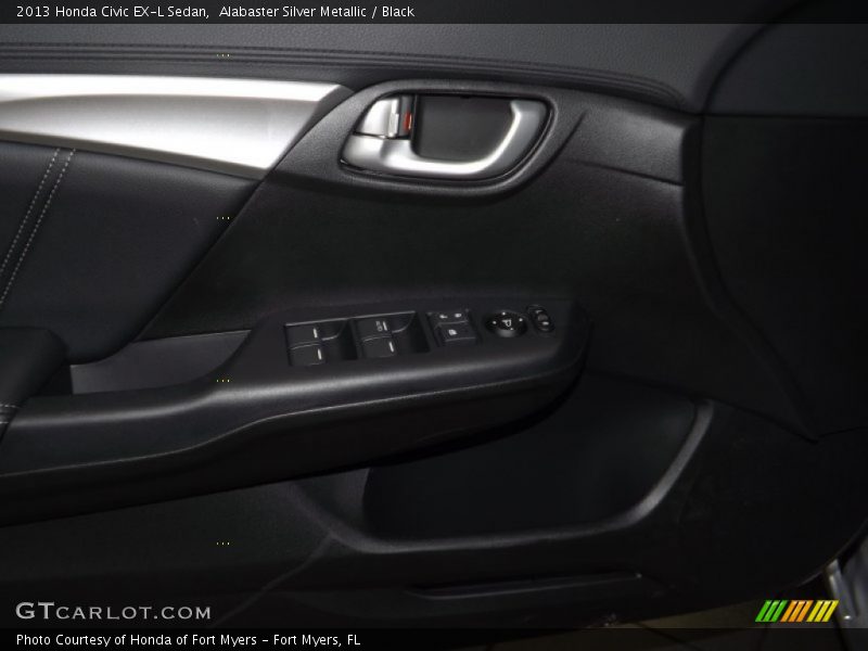 Alabaster Silver Metallic / Black 2013 Honda Civic EX-L Sedan