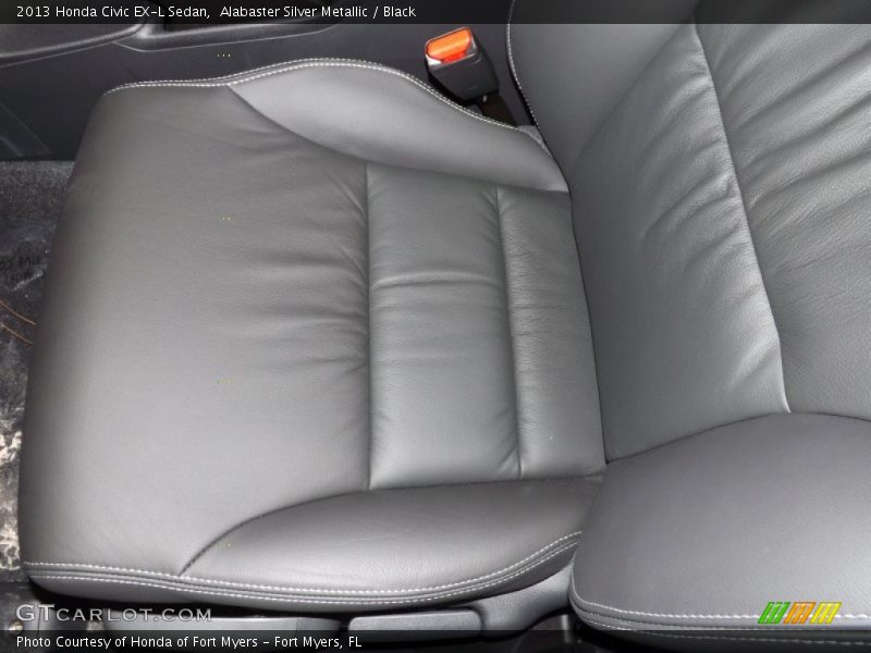 Alabaster Silver Metallic / Black 2013 Honda Civic EX-L Sedan