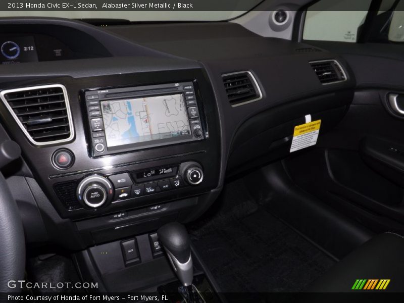 Alabaster Silver Metallic / Black 2013 Honda Civic EX-L Sedan