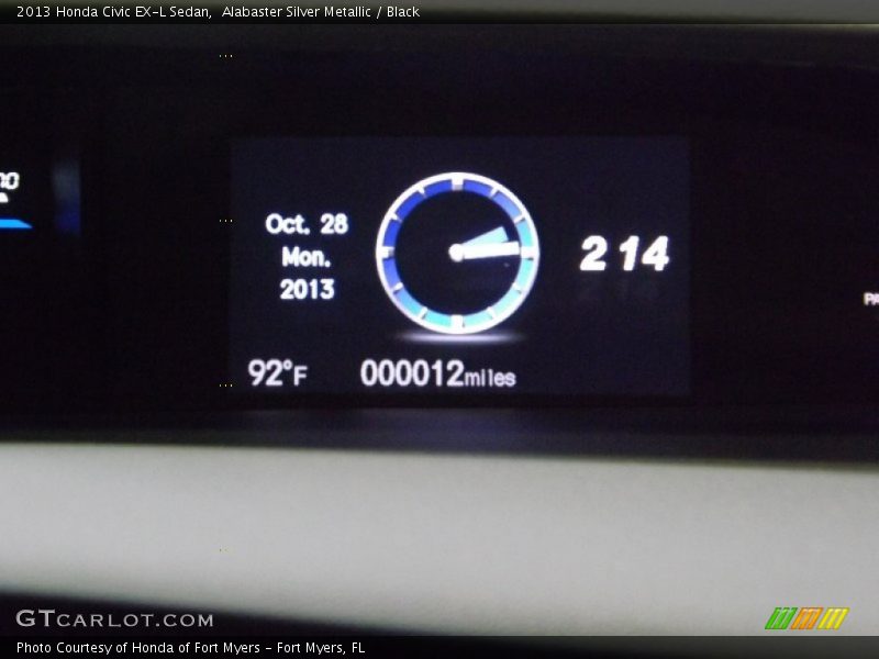 Alabaster Silver Metallic / Black 2013 Honda Civic EX-L Sedan