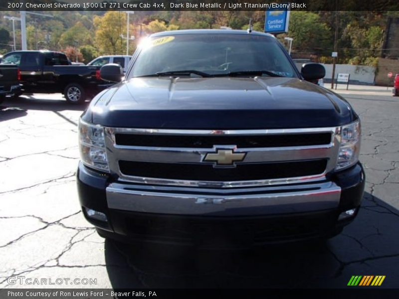 Dark Blue Metallic / Light Titanium/Ebony Black 2007 Chevrolet Silverado 1500 LT Z71 Crew Cab 4x4