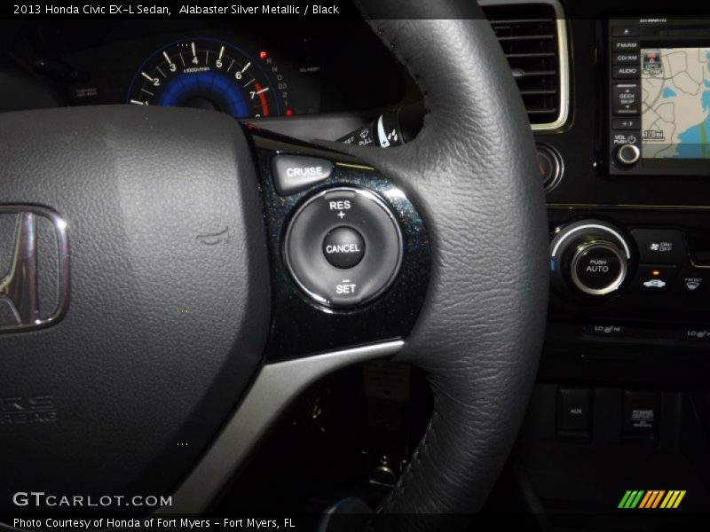 Alabaster Silver Metallic / Black 2013 Honda Civic EX-L Sedan