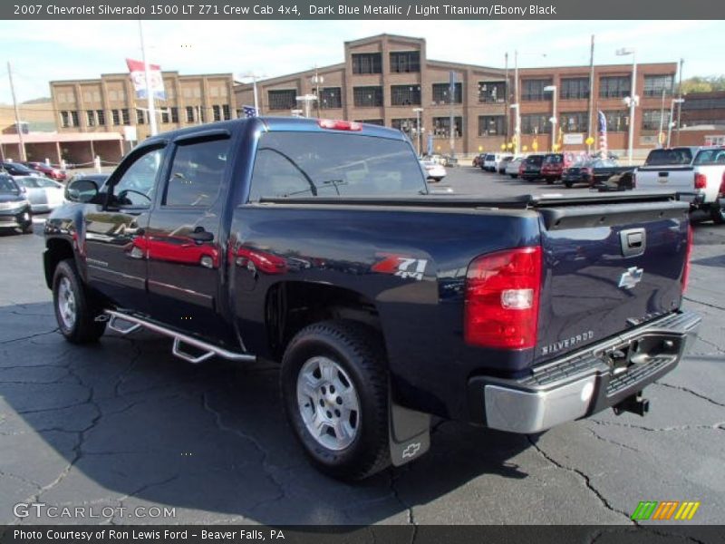 Dark Blue Metallic / Light Titanium/Ebony Black 2007 Chevrolet Silverado 1500 LT Z71 Crew Cab 4x4