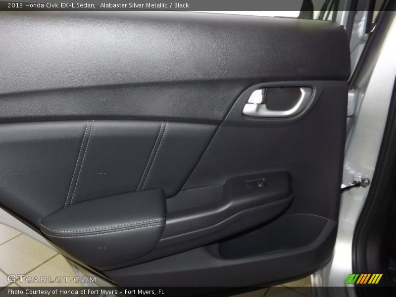 Alabaster Silver Metallic / Black 2013 Honda Civic EX-L Sedan
