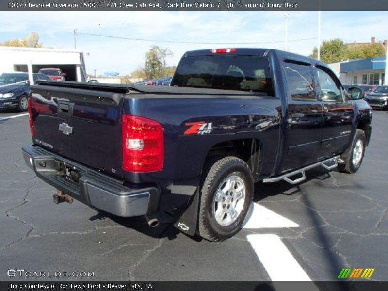 Dark Blue Metallic / Light Titanium/Ebony Black 2007 Chevrolet Silverado 1500 LT Z71 Crew Cab 4x4