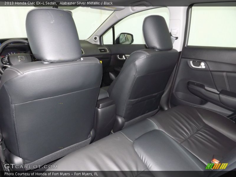Alabaster Silver Metallic / Black 2013 Honda Civic EX-L Sedan
