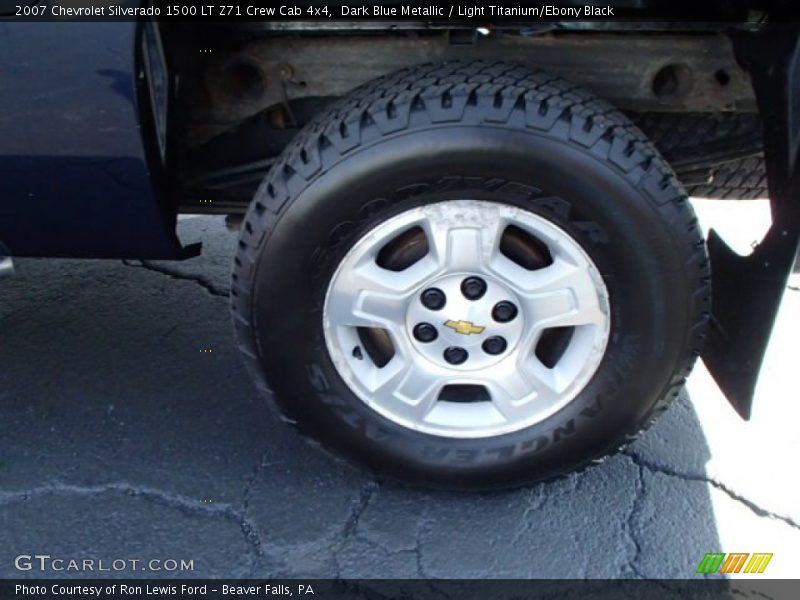 Dark Blue Metallic / Light Titanium/Ebony Black 2007 Chevrolet Silverado 1500 LT Z71 Crew Cab 4x4