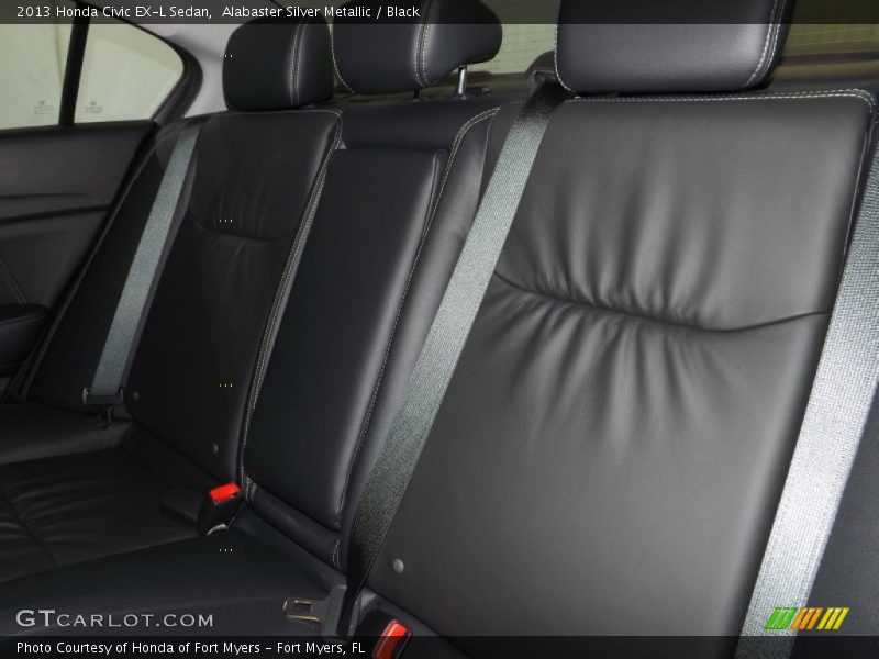 Alabaster Silver Metallic / Black 2013 Honda Civic EX-L Sedan