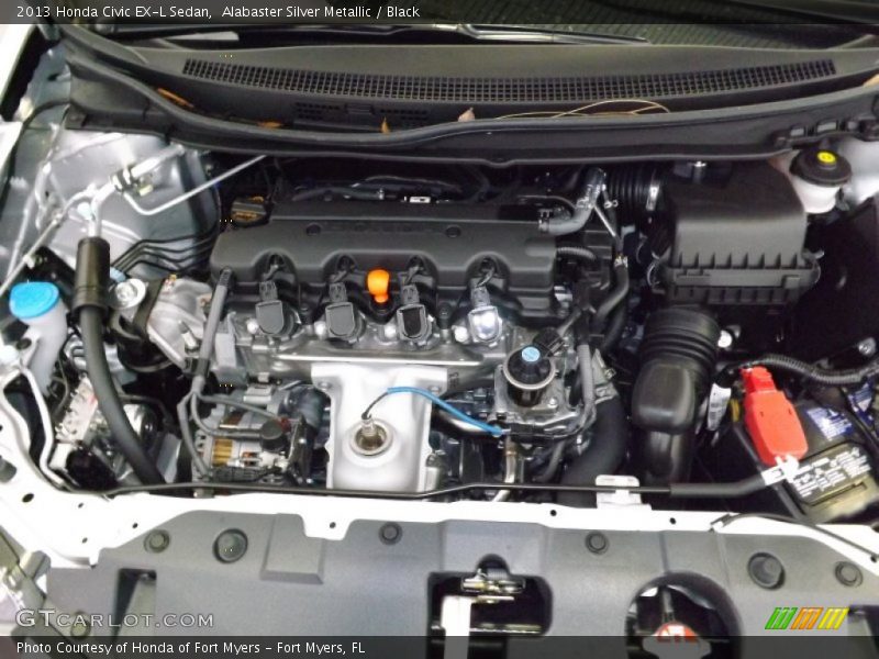 Alabaster Silver Metallic / Black 2013 Honda Civic EX-L Sedan