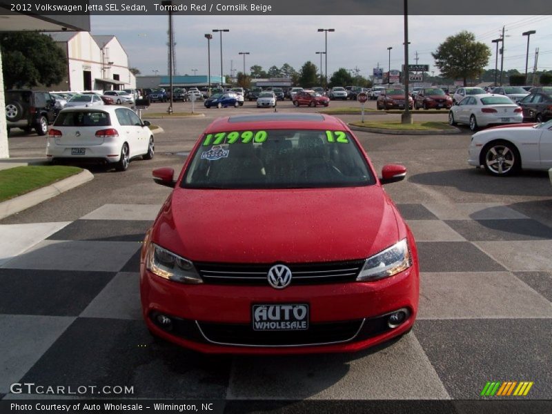 Tornado Red / Cornsilk Beige 2012 Volkswagen Jetta SEL Sedan