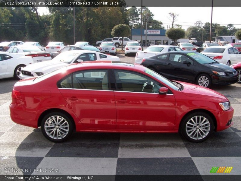 Tornado Red / Cornsilk Beige 2012 Volkswagen Jetta SEL Sedan