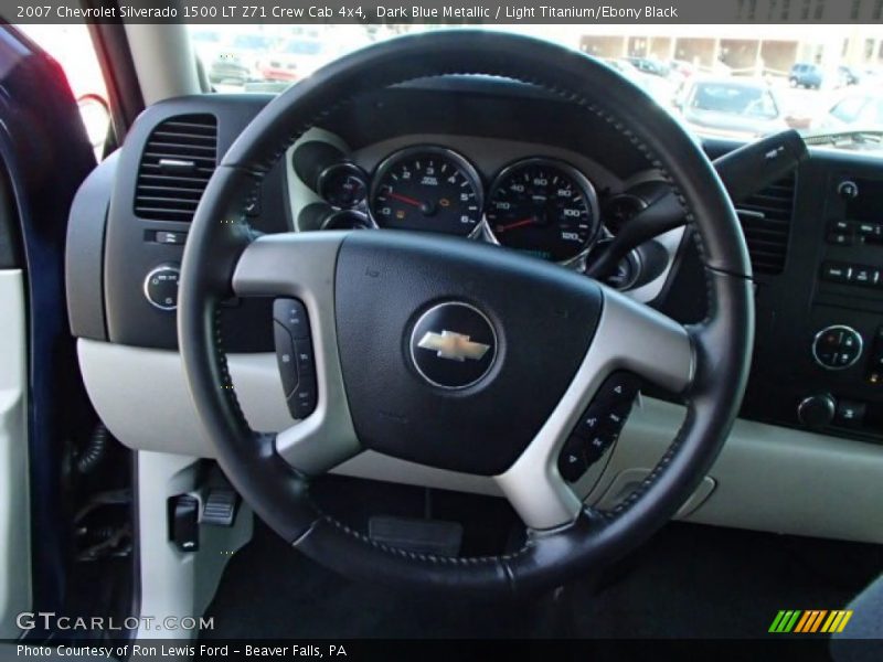 Dark Blue Metallic / Light Titanium/Ebony Black 2007 Chevrolet Silverado 1500 LT Z71 Crew Cab 4x4