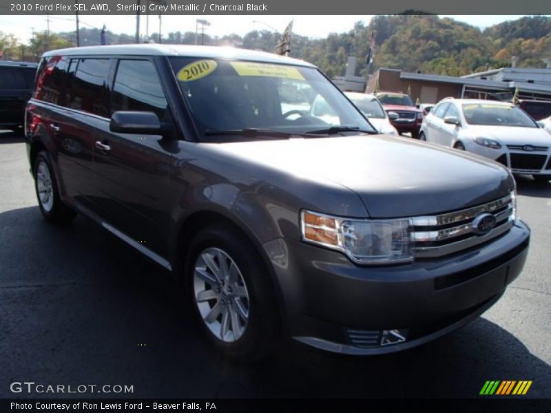 Sterling Grey Metallic / Charcoal Black 2010 Ford Flex SEL AWD