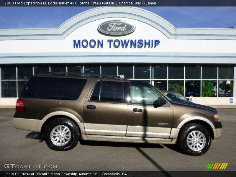 Stone Green Metallic / Charcoal Black/Camel 2008 Ford Expedition EL Eddie Bauer 4x4