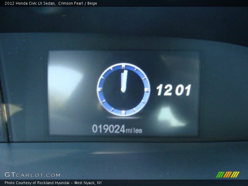 Crimson Pearl / Beige 2012 Honda Civic LX Sedan