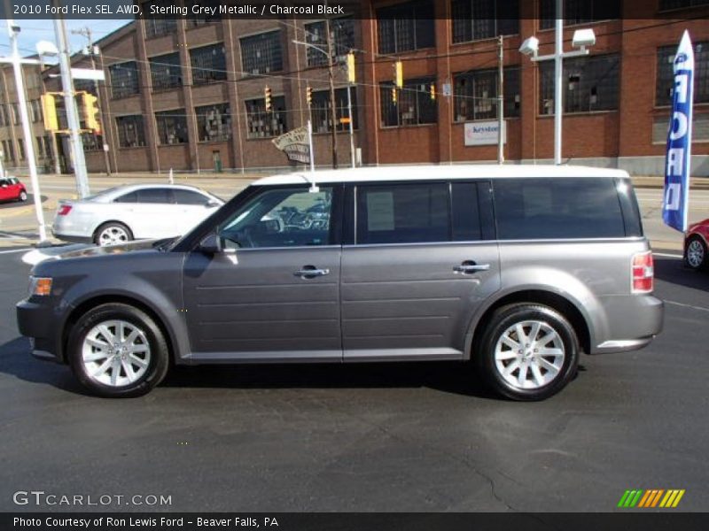 Sterling Grey Metallic / Charcoal Black 2010 Ford Flex SEL AWD