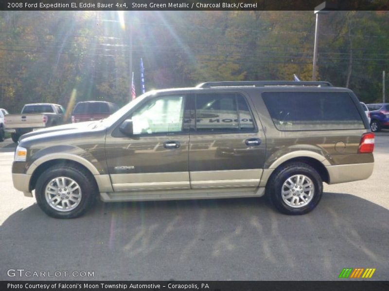 Stone Green Metallic / Charcoal Black/Camel 2008 Ford Expedition EL Eddie Bauer 4x4