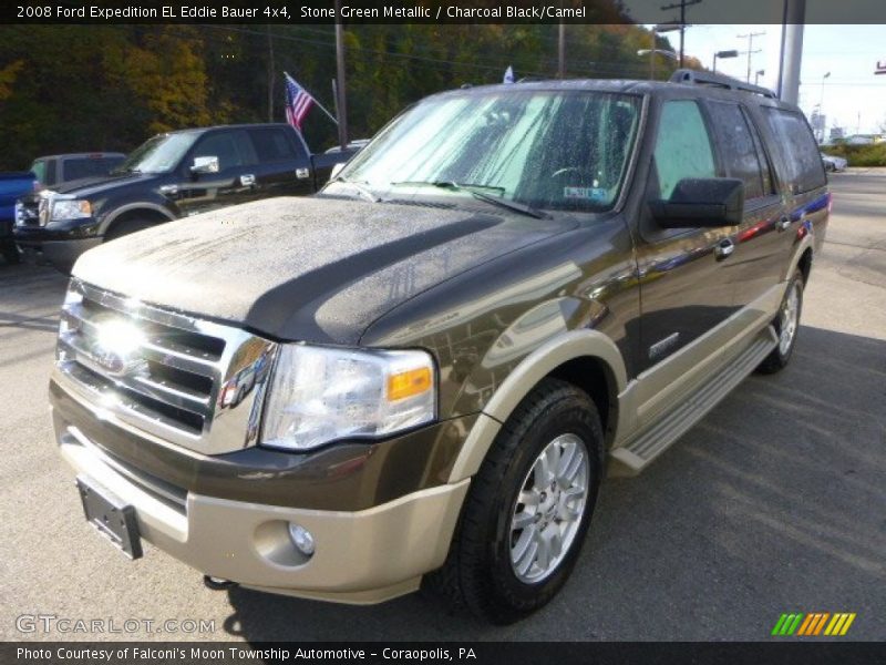 Stone Green Metallic / Charcoal Black/Camel 2008 Ford Expedition EL Eddie Bauer 4x4