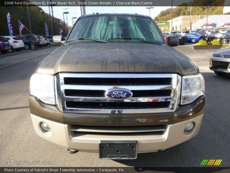 Stone Green Metallic / Charcoal Black/Camel 2008 Ford Expedition EL Eddie Bauer 4x4