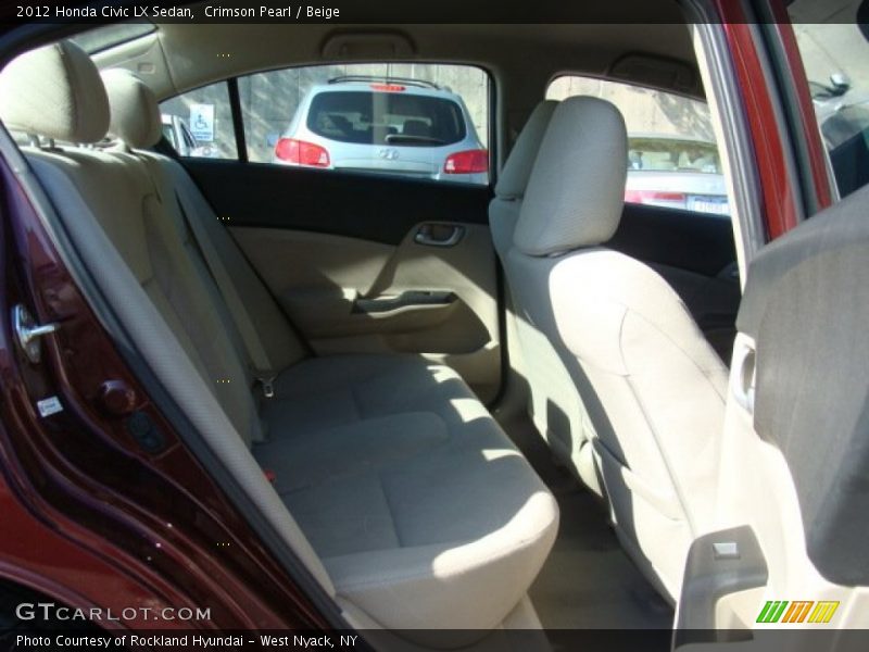 Crimson Pearl / Beige 2012 Honda Civic LX Sedan