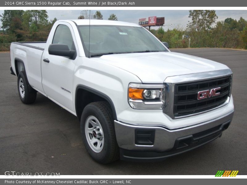 Summit White / Jet Black/Dark Ash 2014 GMC Sierra 1500 Regular Cab