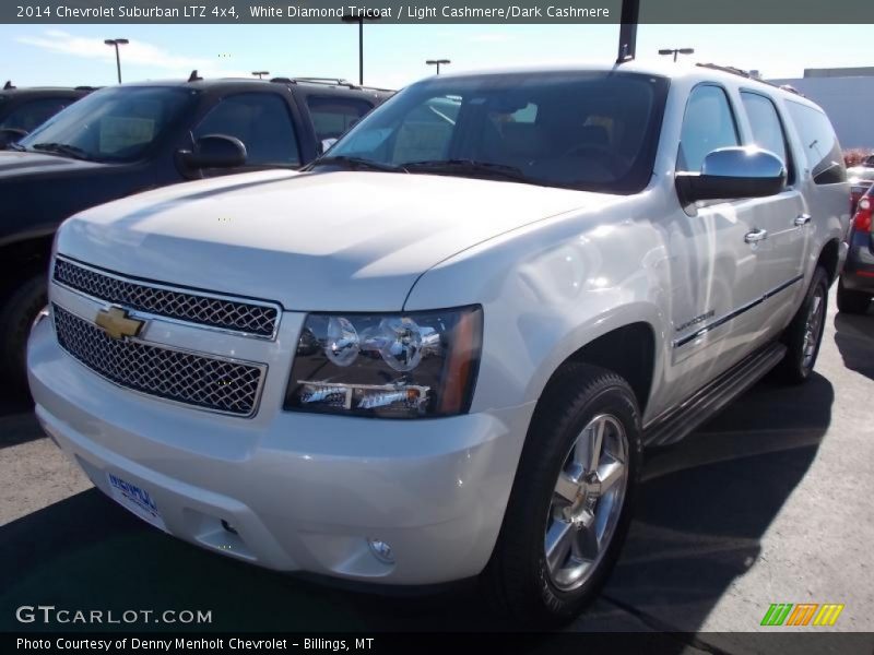 White Diamond Tricoat / Light Cashmere/Dark Cashmere 2014 Chevrolet Suburban LTZ 4x4
